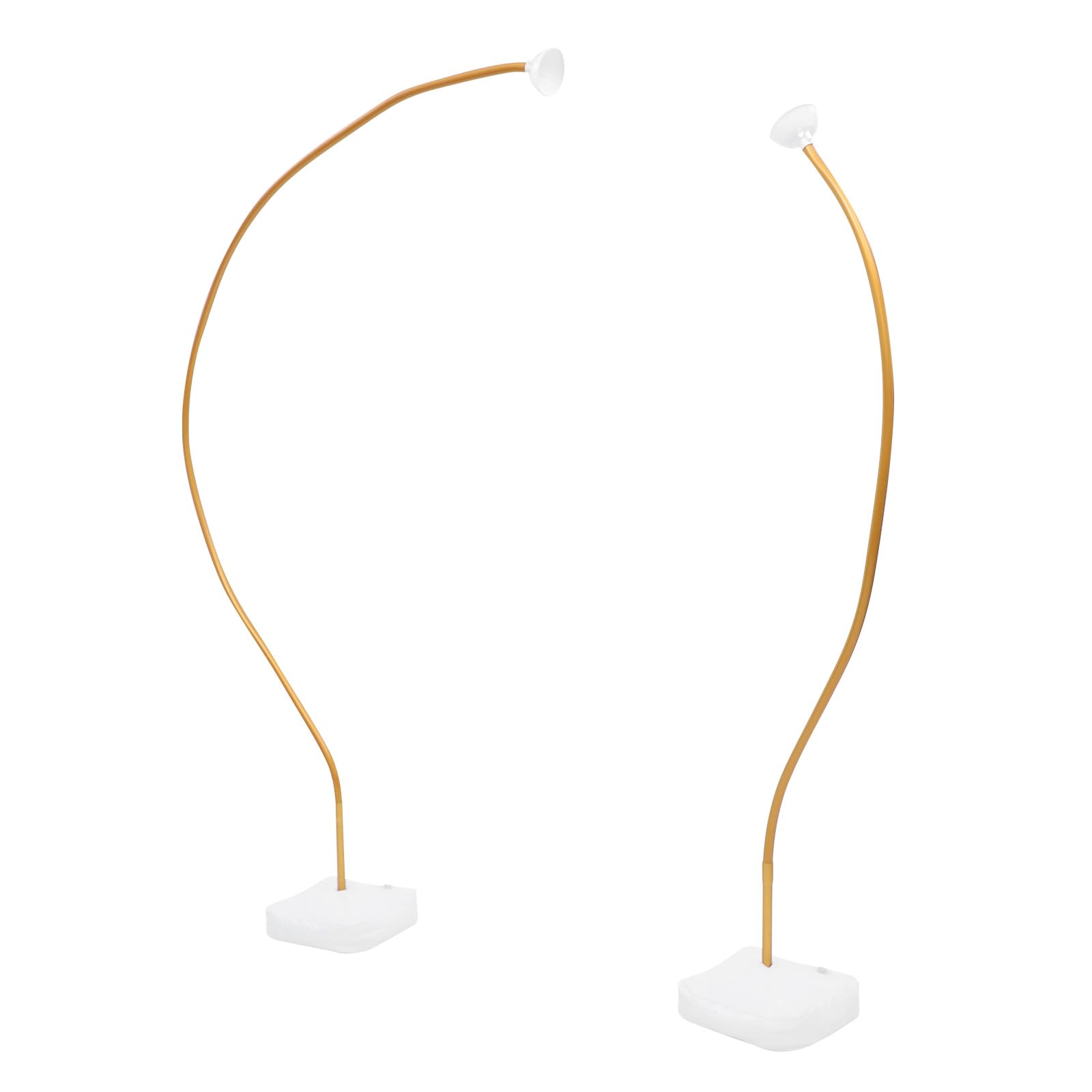 Kit de arco para globos, 2,5 m y 1,5 m, forma flexible, arco de globos con bomba independiente, manual, marco de arco de globos y soporte para columnas para bodas, fiestas de cumpleaños (dorado)