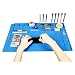 55 * 35 cm Alfombrilla Electronica Soldadura Tapete Trabajo Estera Aislamiento Resistente...