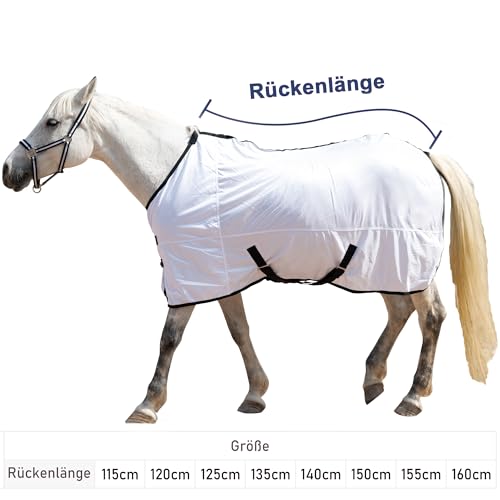 Couverture anti-mouches pour chevaux ajustable de taille 115 cm - 8