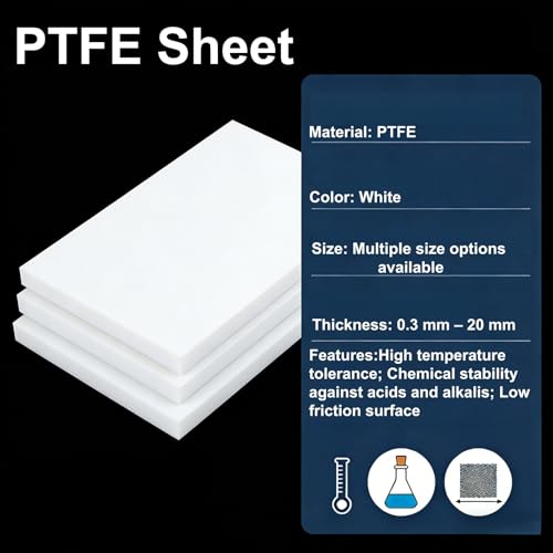 Feuille PTFE pour Étanchéité et Projets DIY Robustes de 30mm - 6