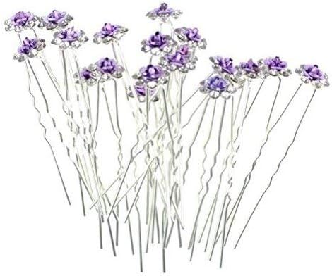 Rbenxia 20 Pcs Bridal Wedding Rhinstone Hair Pins hair Accessories Hair Stick...
