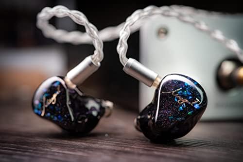 Linsoul Xenns Mangird Tea2 6BA + 1DD Hybrid IEM with Hand-Created Faceplate, Detachable 2pin 6N OCC Cable for Audiophiles Musician (4.4mm, Mangird Tea2)