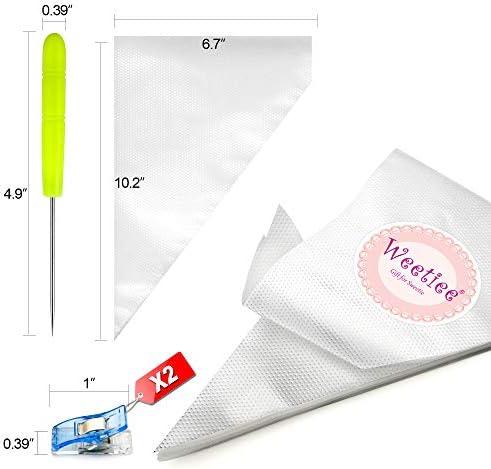 100 x 30cm Disposable Icing Bags for Biscuits and Sweets - 2 Clips and 1 Decorating Tip