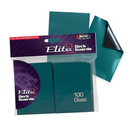 BCW Deck Guard Elite2 Teal protèges-cartes de jeu mats bleus pour tournoi