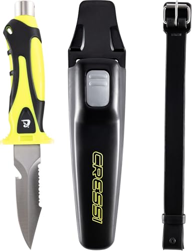 Cressi Argus Tauchermesser SB Black/Yellow für Unterwasseraktivitäten