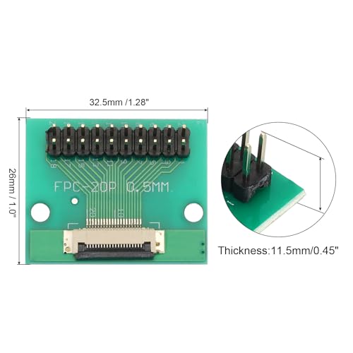 MECCANIXITY FFC FPC Connector Board 20 Pin 0.5mm miniatura 2