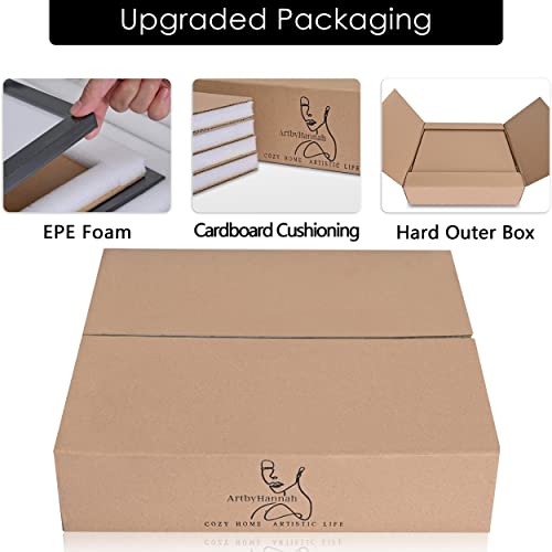 Artbyhannah 10 Pieces Black & White Large Gallery Wall Frame Set, With Wood Frames And Family Photo Prints Collage For 14 Pic Hanging And Living Room Decoration, Multi-Size #TOP5