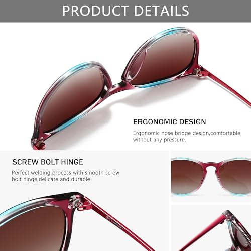 Image of SUNGAIT Premium Vintage Round Sunglasses for Women Men Classic Retro Style