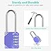 KAWAHA CL21VP 2.6 Inch Long Shackle Combination Lock, 4 Digit Combination Padlock Set Your own Combination for Gym Locker Lock, School, Gates, Doors, Toolbox, Hasps and Storage (Very Peri (L) *1)