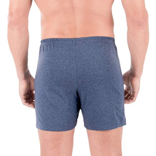 Cottonique Men's Elasticized Loose Boxer Shorts made from 100% Organic Cotton (Melange Grey)4