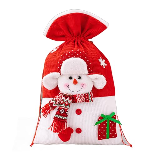 フェスティバルサンタクリスマスギフト袋丈夫なニット材料ファッションアクセサリー装飾ホリデーギフト用ホリデープレゼント袋