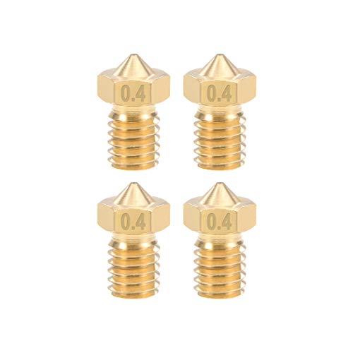Image of sourcing map 0.4mm 3D Printer Nozzle Head M6 Thread Replacement for V5 V6 3mm Extruder Print, Brass 4pcs