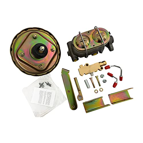 Bst Bssp Universal 8" Single Zinc Power Brake Booster W/ 1" Bore Bail Top Master Cylinder And Disc/Dics Proportioning Valve Kit #TOP9
