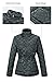 Bellivera Women Quilted Lightweight Short Coat puffy Long Sleeve Fashion Belted Jacket 12119 Green XXL