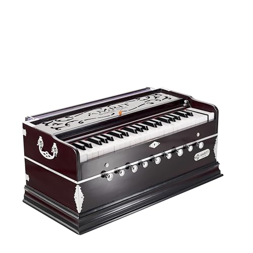 Image of AMRITMUSIC 9-Stopper Standard Harmonium With 42 Keys,Right Coupler-Multiy Below,(Bass-Male) With Padded Bag