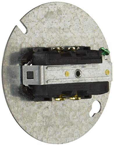 Leviton 5042 15 Amp, 125 Volt, Duplex Receptacle On 4-Inch Cover, Zinc Plated Steel