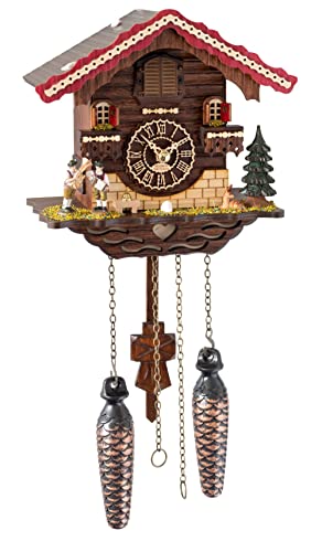 Trenkle Quartz Cuckoo Clock Black Forest House with Music