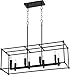 Quorum 656-8-69 Transitional Eight Light Pendant from Olympus Collection in Black Finish, 33.75 inches