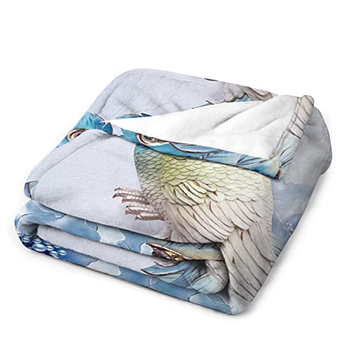 Couverture paon rustique en peluche, cadeau de pendaison crémaillère - 6