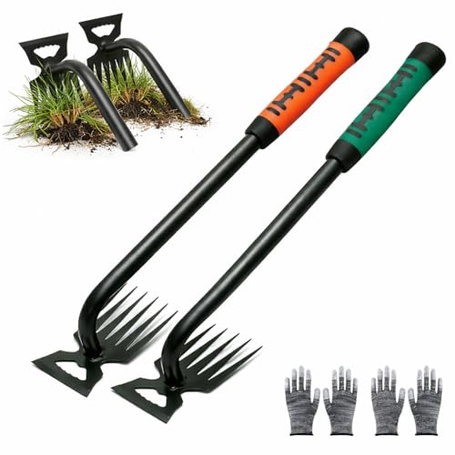 2 Pack Herramientas Manuales de Jardín para Malezas miniatura 1