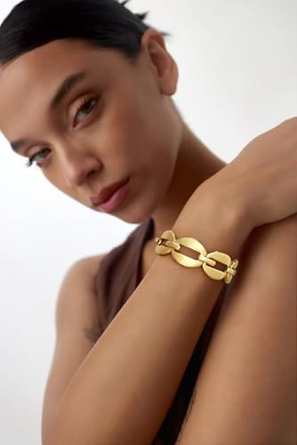 Chunky Gold Stretch Bracelet for Women Adjustable Elastic Chain Bracelet Bold Statement Bracelet Trendy Jewelry2