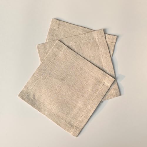 Servilletas de lino 6x6 pulg set de 12 miniatura 4