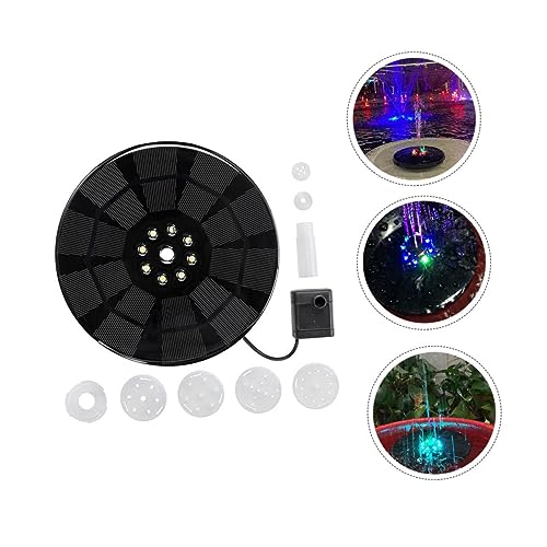 YARNOW 2 Sätze Solarbrunnen solarbrunnem wasserfontäne solar Solar-Vogelbad-Brunnen-Kit Springbrunnenpumpe kabellose wasserpumpe Solarpumpe schwimmende Pumpe draussen Solarplatten Akku – Bild 3