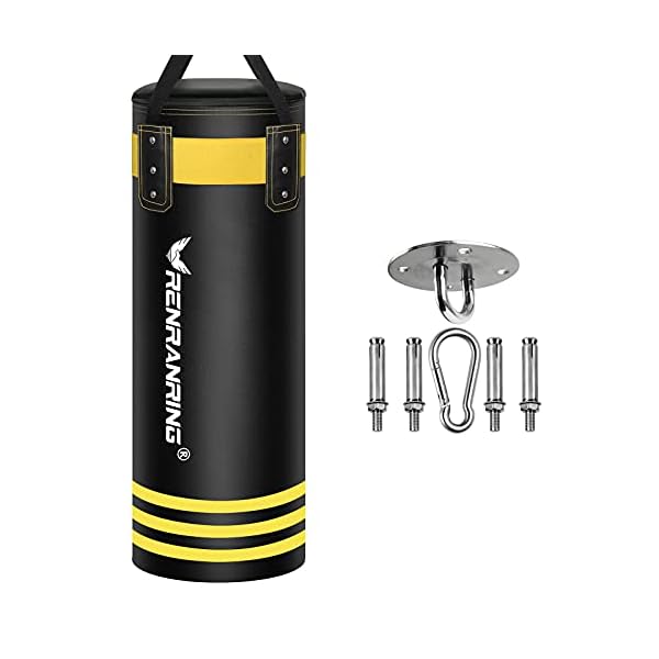 Punching Bag - Heavy Hanging Boxing Bags for Adults, Boxing Equipment, Heavy Punching Bags Set with Expansion Screw, Ceiling Hook for Home Gym Training MMA, Kickboxing, Muay Thai, Karate