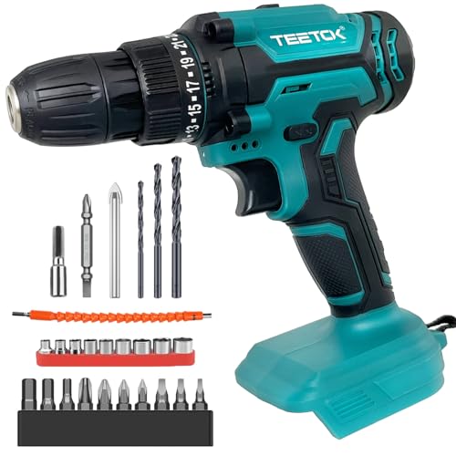 Akkuschrauber, Akku Bohrmaschine Ersatz Für Makita 18V, Akku Bohrschrauber Mit 25+3 Drehmomenteinstellung, Bohrmaschinensets Mit 2-Gang, Schlagschrauber Für verschiedene Heimwerker, Keine Batterie