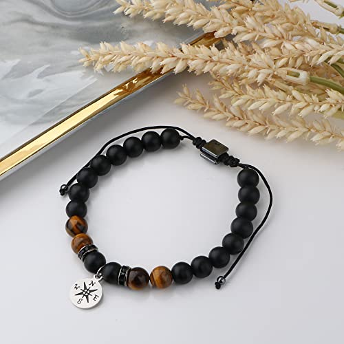 Image of JoycuFF Class of 2024 Gifts for Him College Graduation Gifts for Men,Graduation Gifts for Him Boyfriend Brother Son Grandson Best Friends Graduation Bracelet for Men, 7inchs