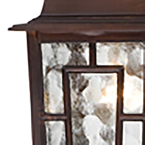 Nuvo Lighting 60/4932 Banyon One Light Hanging Lantern 100 Watt A19 Max. Clear Water Glass Rustic Bronze Outdoor Fixture #TOP1
