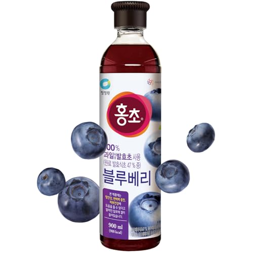 Korean Food Oâ€™food Hongcho Blueberry Drink Vinegar 30.4 fl oz (900 mL) | Fruity Blueberry Vinegar Beverage â€“ Mix with Water or Soda for Refreshing Drink | Made in Korea, í™ì´ˆ(ë¸”ë£¨ë² ë¦¬)