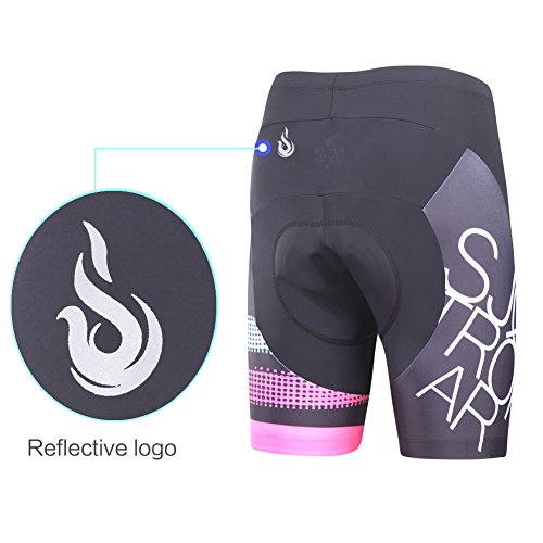Beroy Women's Bike Shorts With 3D Padded Pocket, Upf 50+(S Pink) #TOP3