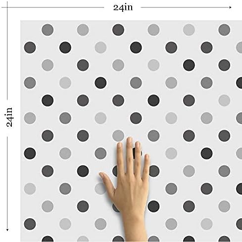 Walls By Me Peel and Stick Black and Grey Geometric Baby Removable Wallpaper 5239-2ft x 4ft (61x122cm)