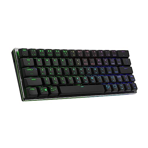 Image of Cooler Master SK622 Wireless 60% Gunmetal Mechanical Keyboard with Low Profile Brown Switches, New and Improved Keycaps, and Brushed Aluminum Design