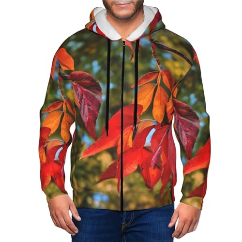 Sweats à capuche imprimés automne rouge pulls décontractés manches longues