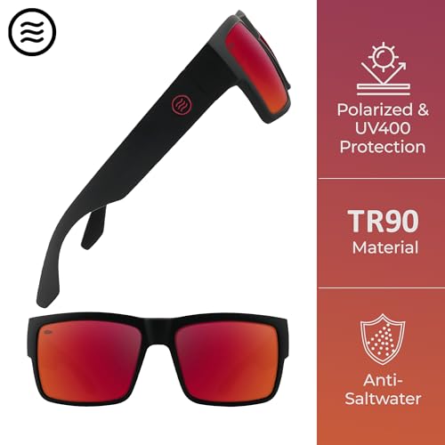 NEVEN Catacombs Men’s Polarized Sports – Edgy, Modern Rectangular Glasses - Sleek Women’s Sunglasses for Fashion, Boating.4