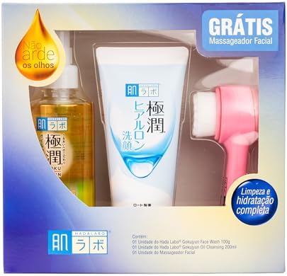 Kit Dupla Limpeza com Massageador Facial - Hada Labo® Cleansing O...