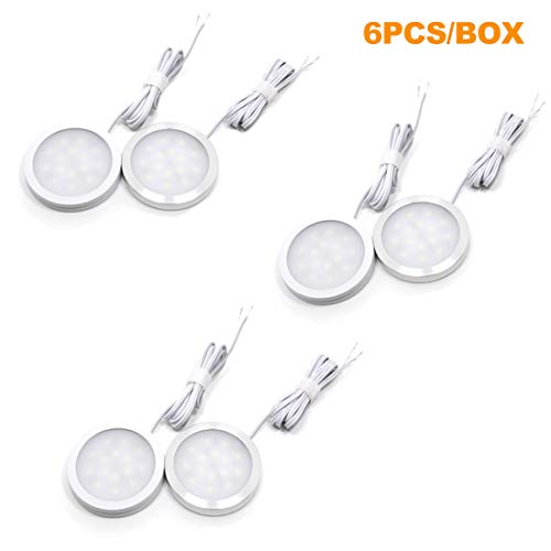 Preisvergleich Produktbild Schrankleuchten, LED Unterbauleuchte, Unter Schrank Leuchte, Puck Licht, LED Lichtleiste, Küchenlampen, Led Einbauleuchten Vitrinenbeleuchtung 3W, 2835, 4000K, weißer Fall