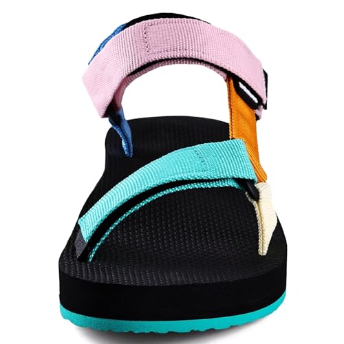 Image of WateLves Womens-Sport-Sandals Hiking Sandals with-Arch-Support Webbing-Outdoor-Beach-Water-Sandals for Travel-Walking-Trekking-Camping