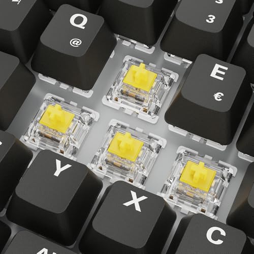 Sharkoon Skiller SGK50 S3 PBT Schwarz, RGB Gaming Keyboard, Gateron G PRO 3.0 Yellow, 75% Layout – Bild 5