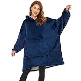 Lushforest Hoodie Sweatshirt, Damen Kapuzenpullover, Riesen-Sweatshirt, Super weich und bequem, Geeignet für Erwachsene, Männer, Frauen, Jugendliche (Blau)