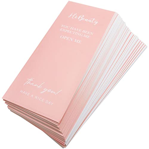 Box Seal Sticker Ruiwaer 100pcs 6x15cm Pink Rectangle Box Seal Sticker Business Commodity Packaging Sealing Stickers Gift Box Decor Bag Packaging Label Sealing Decals