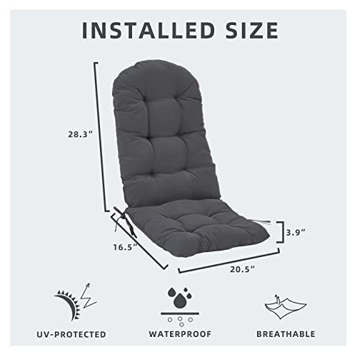 Outdoor Patio Adineondack Cushion Rocking Chair Cushions, Waterproof, Durable (Grey) #TOP3