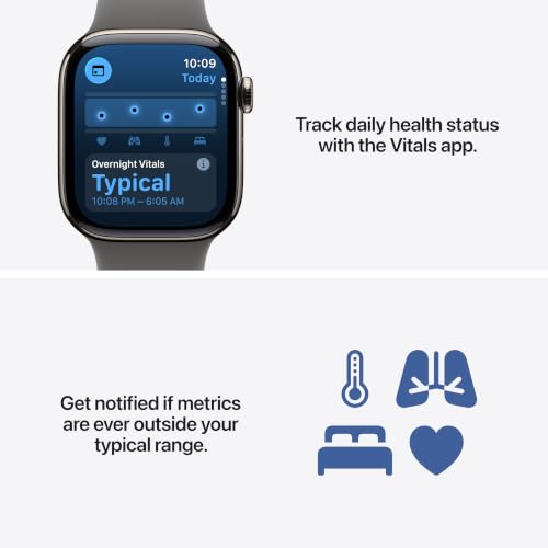 Image of Apple Watch Series 11 [GPS + Cellular 42mm] Smartwatch with Natural Titanium Case with Natural Milanese Loop. Sleep Score, Fitness Tracker, Health Monitoring, Always-On Display, Water Resistant