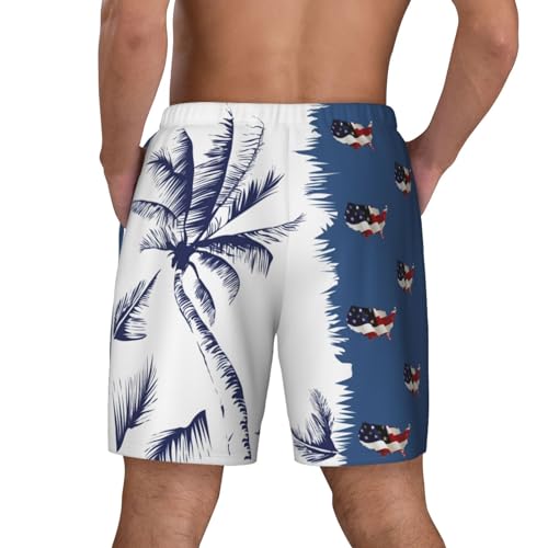 Mens Swim Trunks Beach Board Shorts with Compression Liner Quick Dry Swimsuit Swimming Bathing Suits with Pockets3