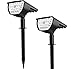 Produktbild Solarleuchte Garten 32 LED Solarstrahler Gartenleuchten,3 Helligkeitsstufe Solarlampen für außen,IP65 Wasserdicht 90° Drehbar Solar Strahler Wandleuchte Gartenbeleuchtung,2 Stück(Kaltes Weiß)