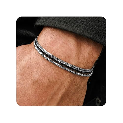 Galis Bracelet Set for Men - Stainless Steel, Non Tarnish