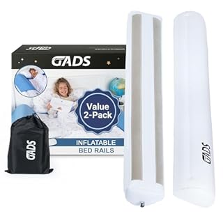 Gads 2-Unit Inflatable Bed Rail per Bambini - Barriere Letto da Viaggio Sicure - Protezione Letto per Bambini - Barriera Letto Gonfiabile per Letti Singoli, Matrimoniali, Queen e King Size