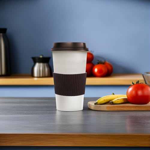 Fundas de silicona reutilizables aislantes para botellas y tazas de café 6
